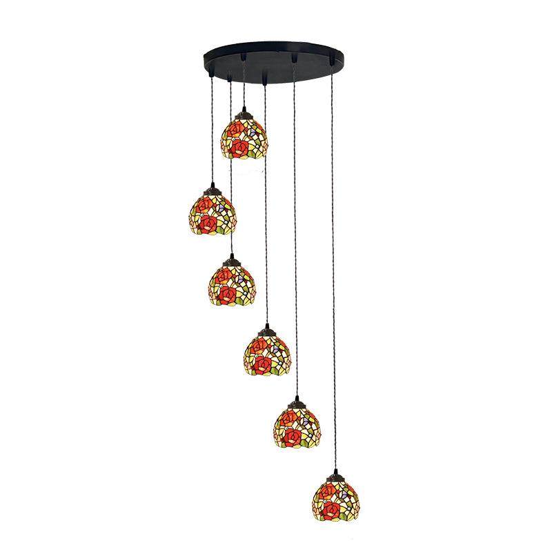 厂家直销 7寸帝凡尼珠子玫瑰别墅复式楼loft旋转楼梯手工六头吊灯,农机/农具/农膜,播种栽苗器/地膜机,淘宝优惠券,粉丝福利购,淘宝优惠卷