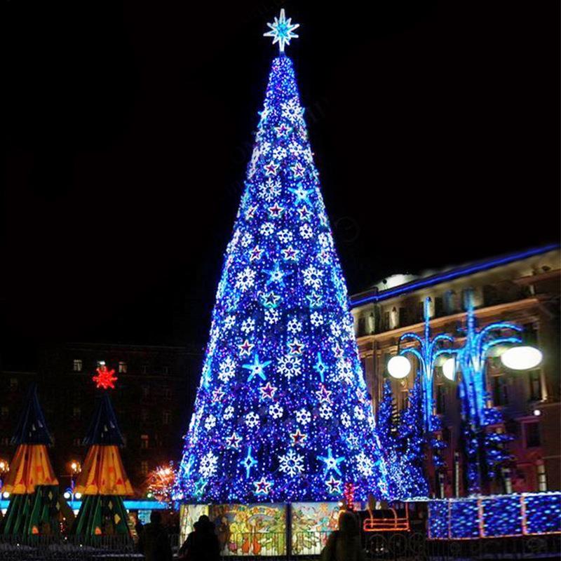 大型商场DMX音乐灯光同步巨型编程圣诞树圣诞节主题活动装饰摆件