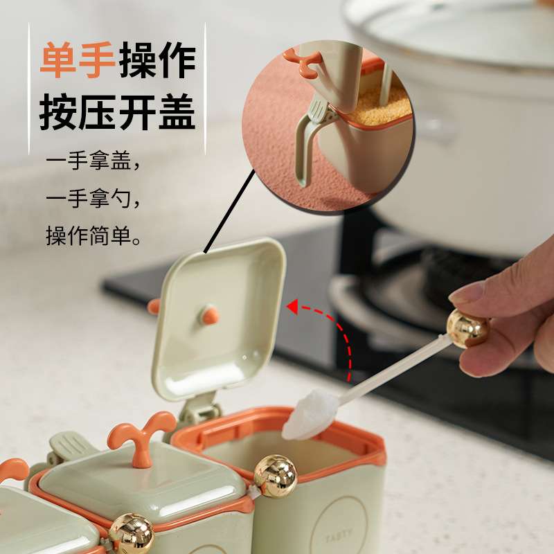 家用厨房佐料组合套装调味盒盐味精罐子调味料瓶分格调料盒