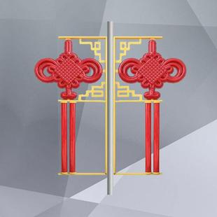 6米路灯杆发光中国梦太阳能中国结路灯笼户外吉祥结灯饰LED亚克力