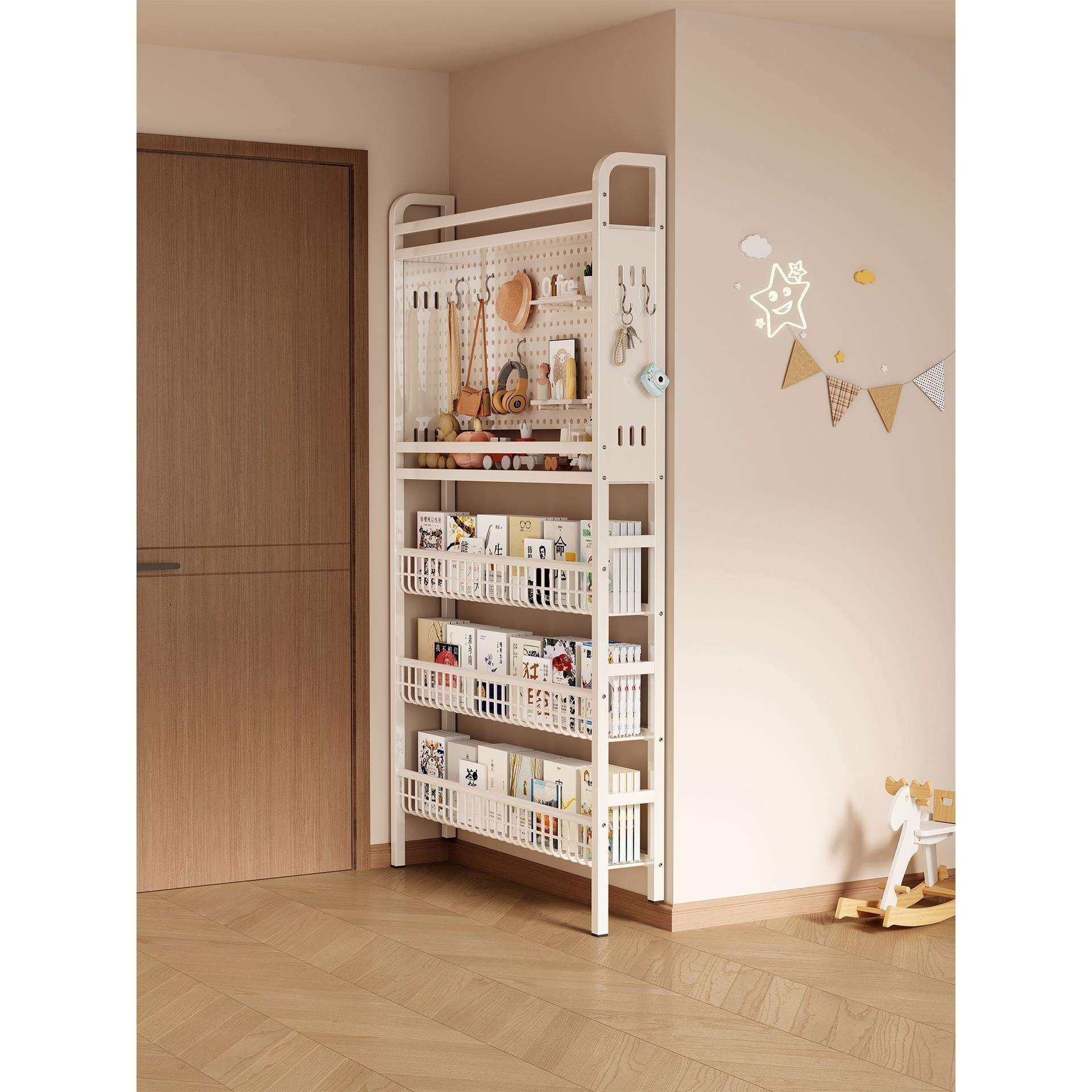 书架门后超薄铁艺洞洞板置物架落地收纳架靠墙储物架儿童绘本架子,农机/农具/农膜,播种栽苗器/地膜机,淘宝优惠券,粉丝福利购,淘宝优惠卷