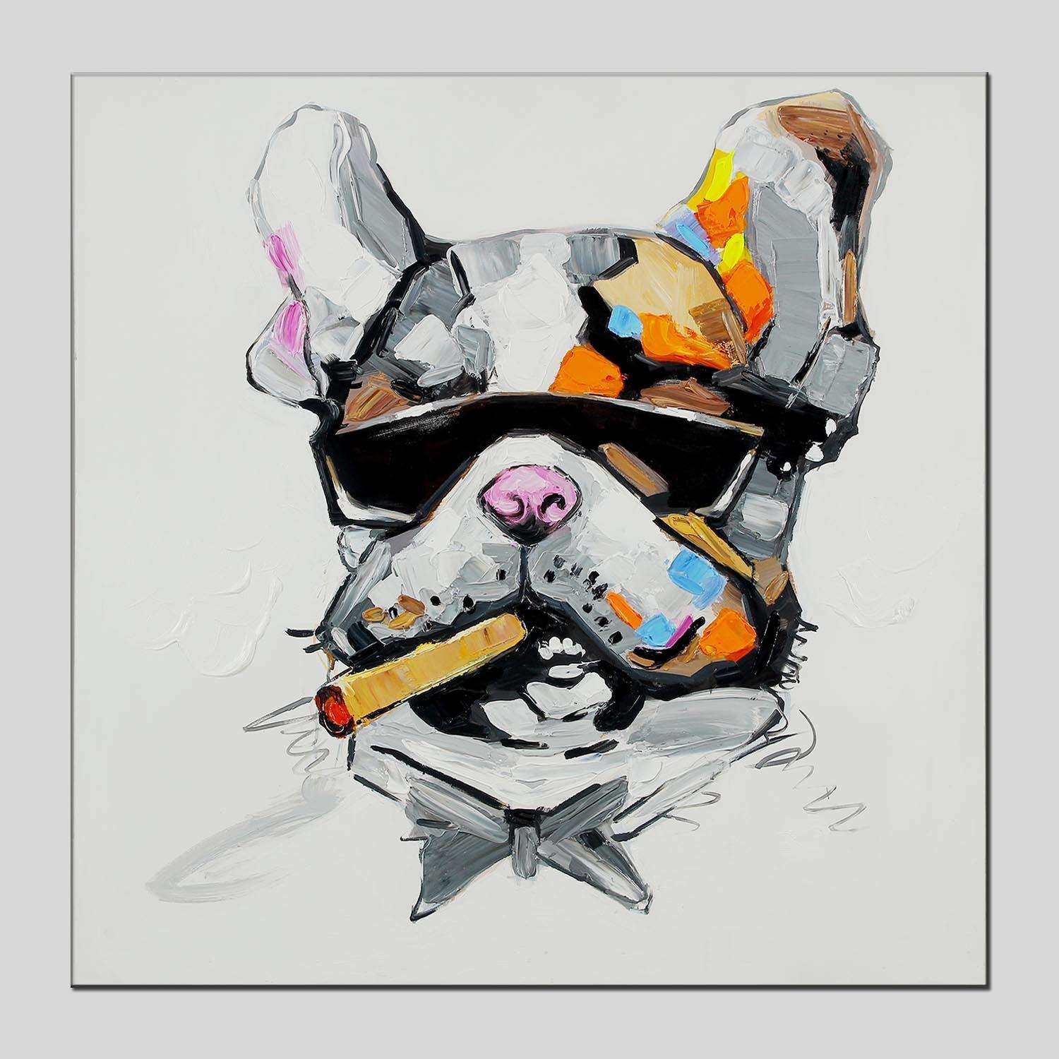 北欧风装饰画 叼烟犬沙发背景画 酒店宾馆玄关装饰油画 厂家直销,农机/农具/农膜,播种栽苗器/地膜机,淘宝优惠券,粉丝福利购,淘宝优惠卷