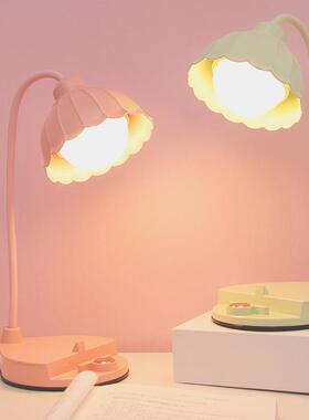led护眼台灯学生宿舍学习多功能儿童不插电卧室床头小夜灯充电式