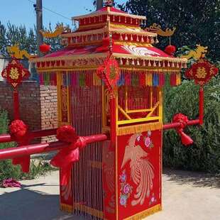婚庆轿子步辇装饰婚庆道具轿花轿折叠轿子八轿大古典中式喜抬结婚
