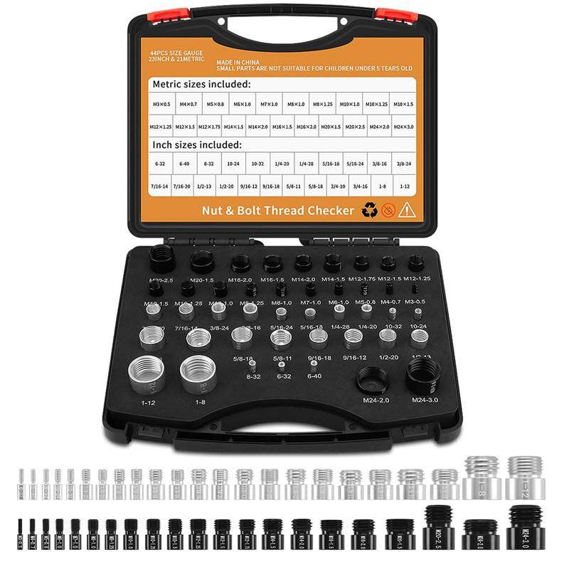 跨境26~36件套螺栓螺纹量规胶盒装公英制公子规螺丝螺母量规量具,农机/农具/农膜,播种栽苗器/地膜机,淘宝优惠券,粉丝福利购,淘宝优惠卷