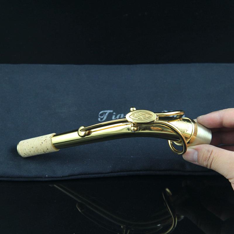 乐器配件 萨克斯弯脖中音萨克斯弯脖管 中音降E漆金弯脖