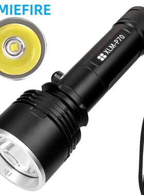 跨境XHP70定焦强光防水手电筒 LED铝合金搜救水下探照厂家直销