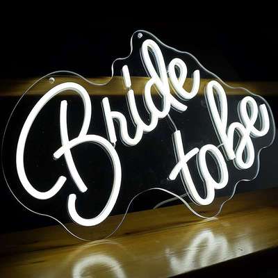 跨境bridetobe英文字母霓虹灯造型婚庆婚礼派对布置装饰外贸灯牌