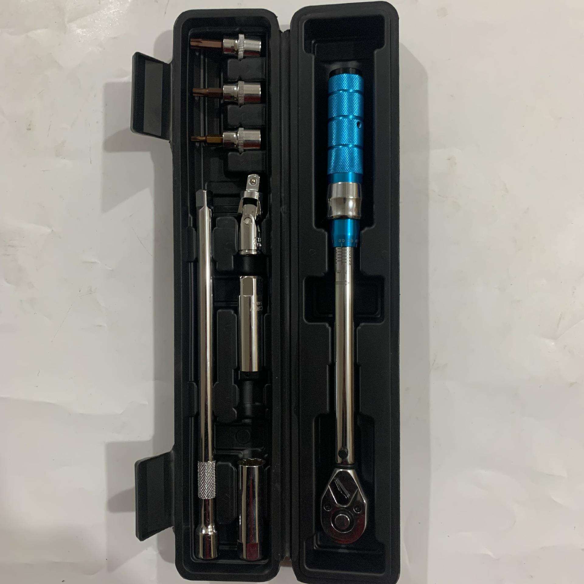 预置式扭矩扳手3/8 10-60N.m 8件套可调扭力扳手 预置力矩扳手