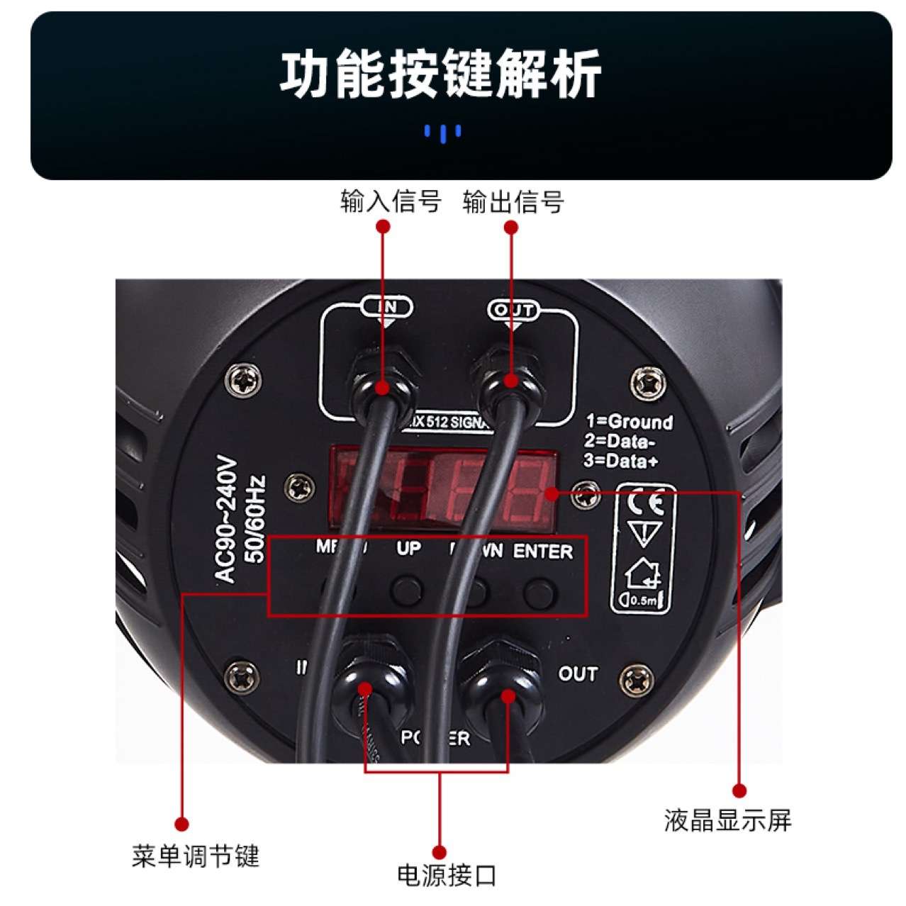 led54颗3w全彩帕灯婚庆演出氛围灯七彩染色灯面光灯舞台设备灯光