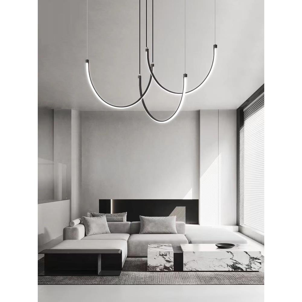 意式极简客厅餐厅吊灯2025新款全铜现代简约设计师款LED大厅主灯