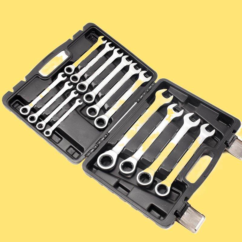 两用棘轮扳手套装呆梅开口梅花快速两用扳手梅开72齿两用板子枫拓