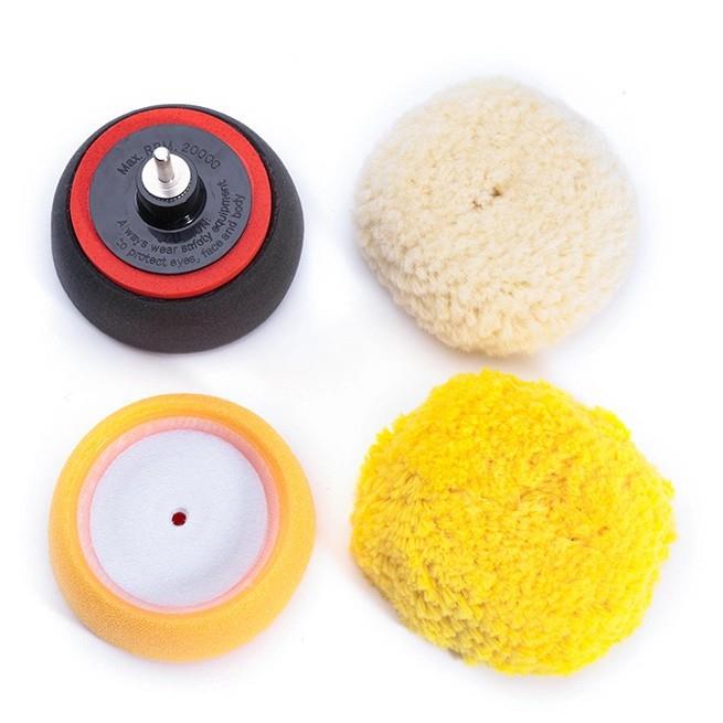 新品热销3寸汽车抛光套装私家自用在家抛光海绵盘羊毛盘抛光打蜡