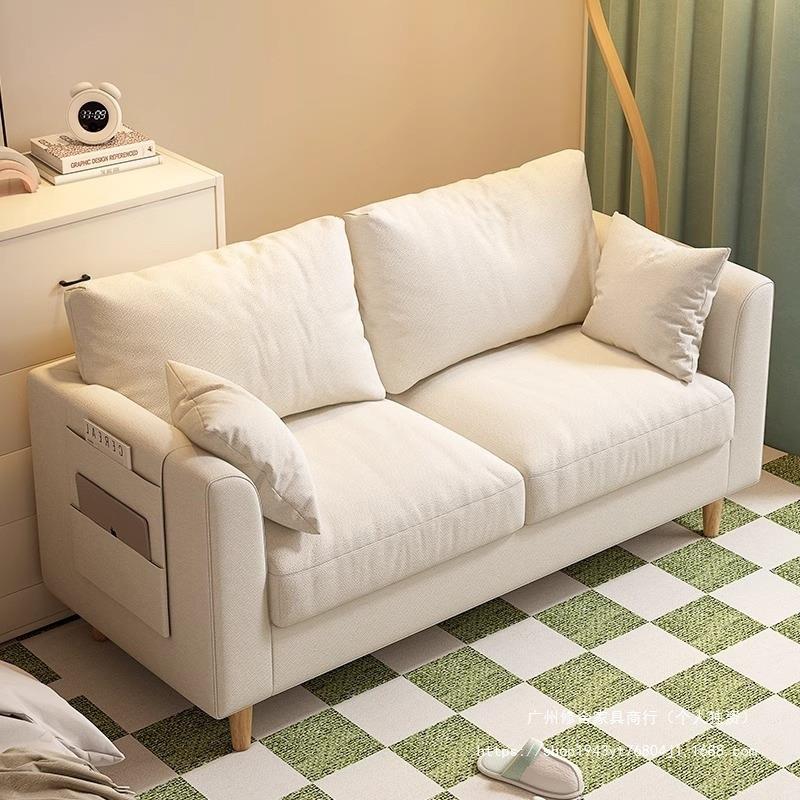 沙发小户型简约现代双人出租房卧室客厅网红布艺简易木质经济型