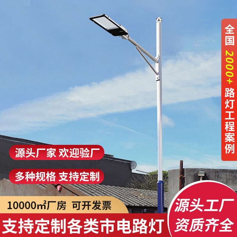 新款LED市电户外新农村6米道路照明灯  照明市政道路工程款路灯头