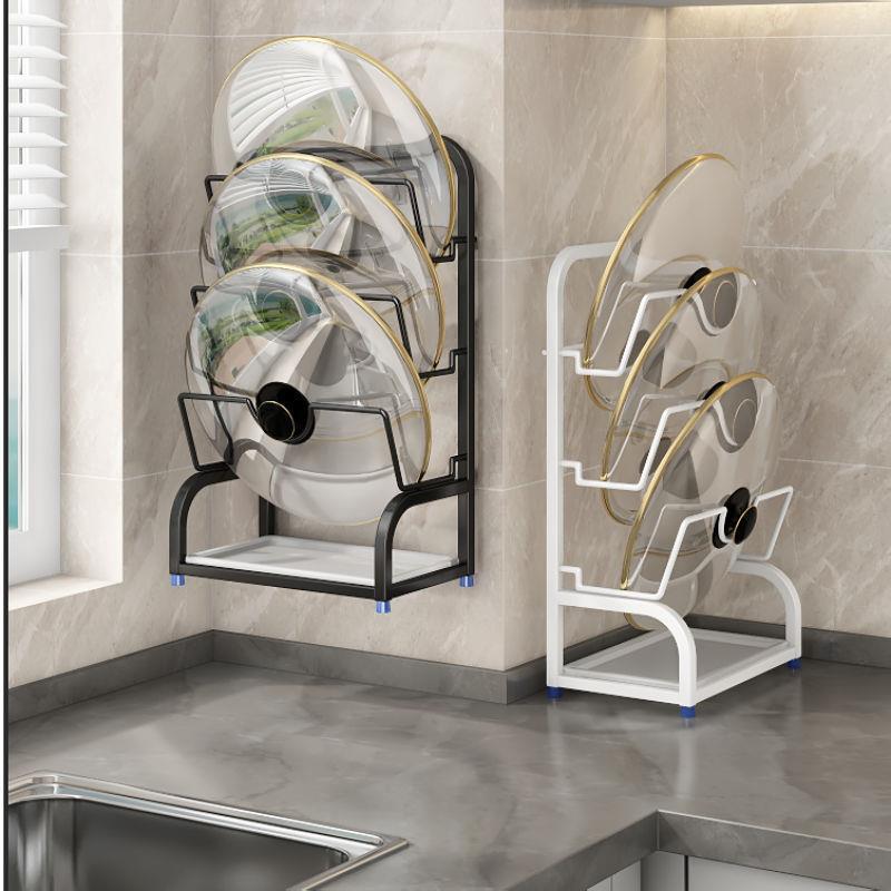 免打孔锅盖厨房用品整理坐式厨房置物架台面砧板菜板多功能收纳架