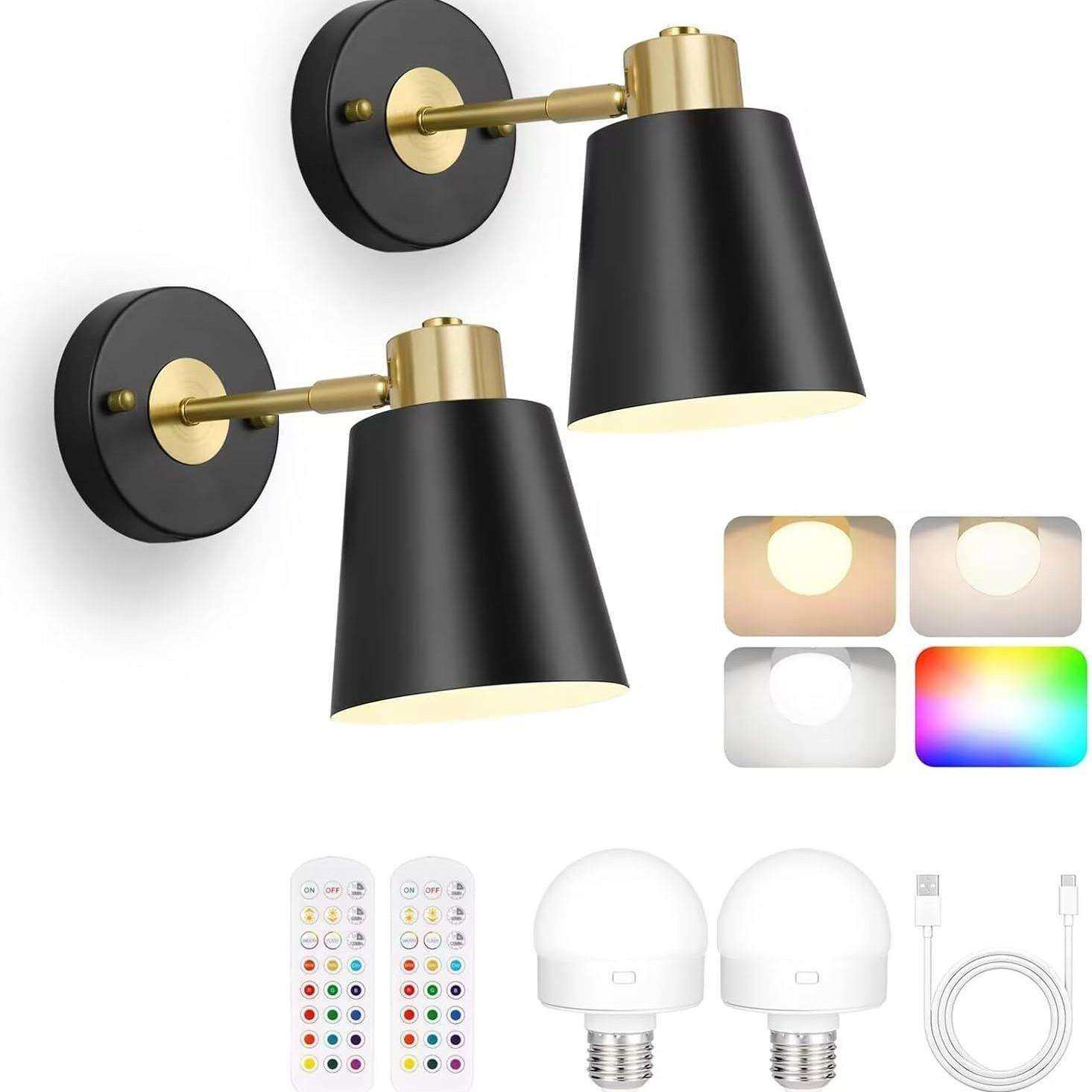 亚马逊充电灯泡壁灯客厅过道楼梯灯跨境可拆卸免布线遥控调光壁灯,电子元器件市场,集成电路（IC）,淘宝优惠券,粉丝福利购,淘宝优惠卷