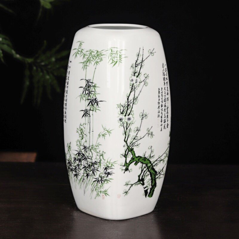 景德镇陶瓷插花水培水培花瓶客厅家居装饰新中式电视柜工艺品摆饰