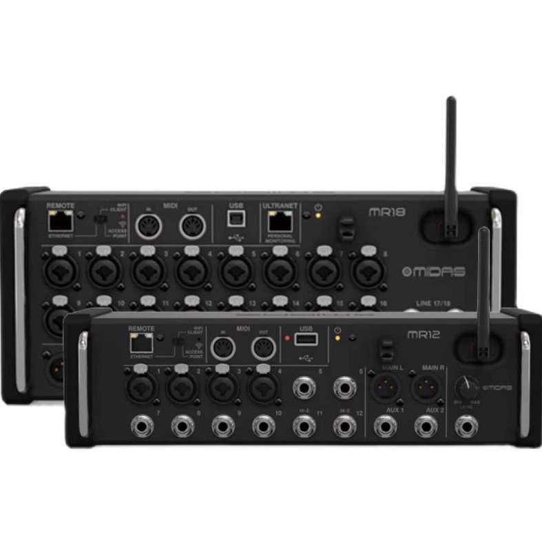 MIDAS迈达斯 MR12 MR18机架式数字调音台专业舞台多轨无线控制