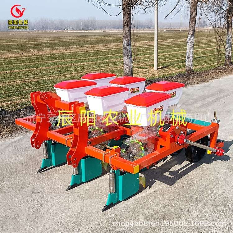四轮车配套花生2-3粒精播机六行/4行平地麦茬免耕花生精播机