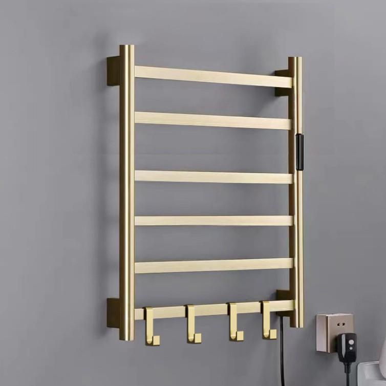 智能电热毛巾架卫生间家用置物架碳纤维加热杀菌除螨浴巾烘干架