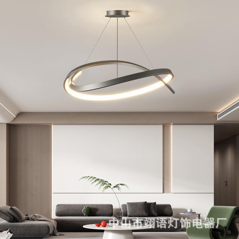 跨境护眼吊灯北欧现代简约书房灯线条艺术吧台灯智能语音餐厅灯具