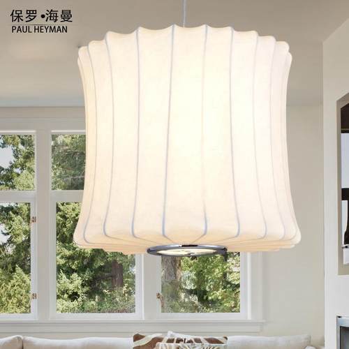 现代中式日式灯笼个性创意水桶蚕丝灯具 客厅餐厅服装店吊灯