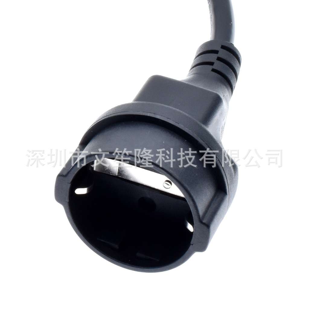 IEC309 316P6转欧规CEE7/7母座16A母座0.3米1.5平方蓝色工业插头