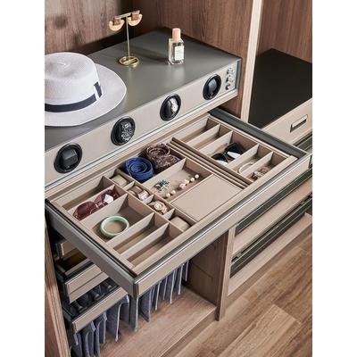 衣柜拉篮柜内抽拉裤架伸缩滑轨家用衣帽间五金配件皮革内衣盒