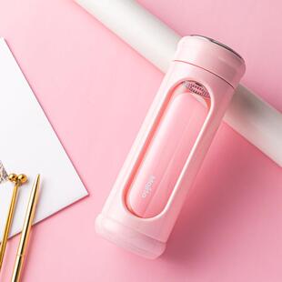 木吉乇mojito玻璃杯带滤网ins水杯可携式泡茶杯防摔杯子男女沏茶