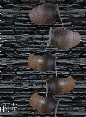 DIY自创流水墙造景贴墙挂壁仿陶流水罐鱼池鱼缸循环水幕墙户外庭