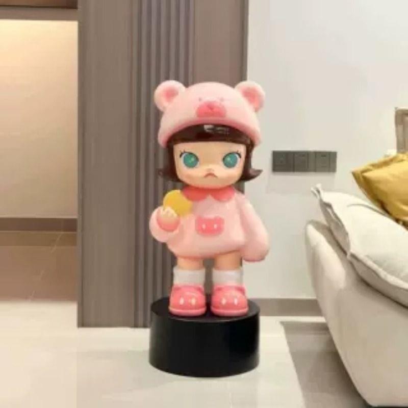 茉莉画家公主饼干女孩落地大摆件潮流卡通手办网红家居客厅电视柜