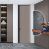 简约现代实木门卧室门室内门实木覆合门家用环保生态门自建房门定