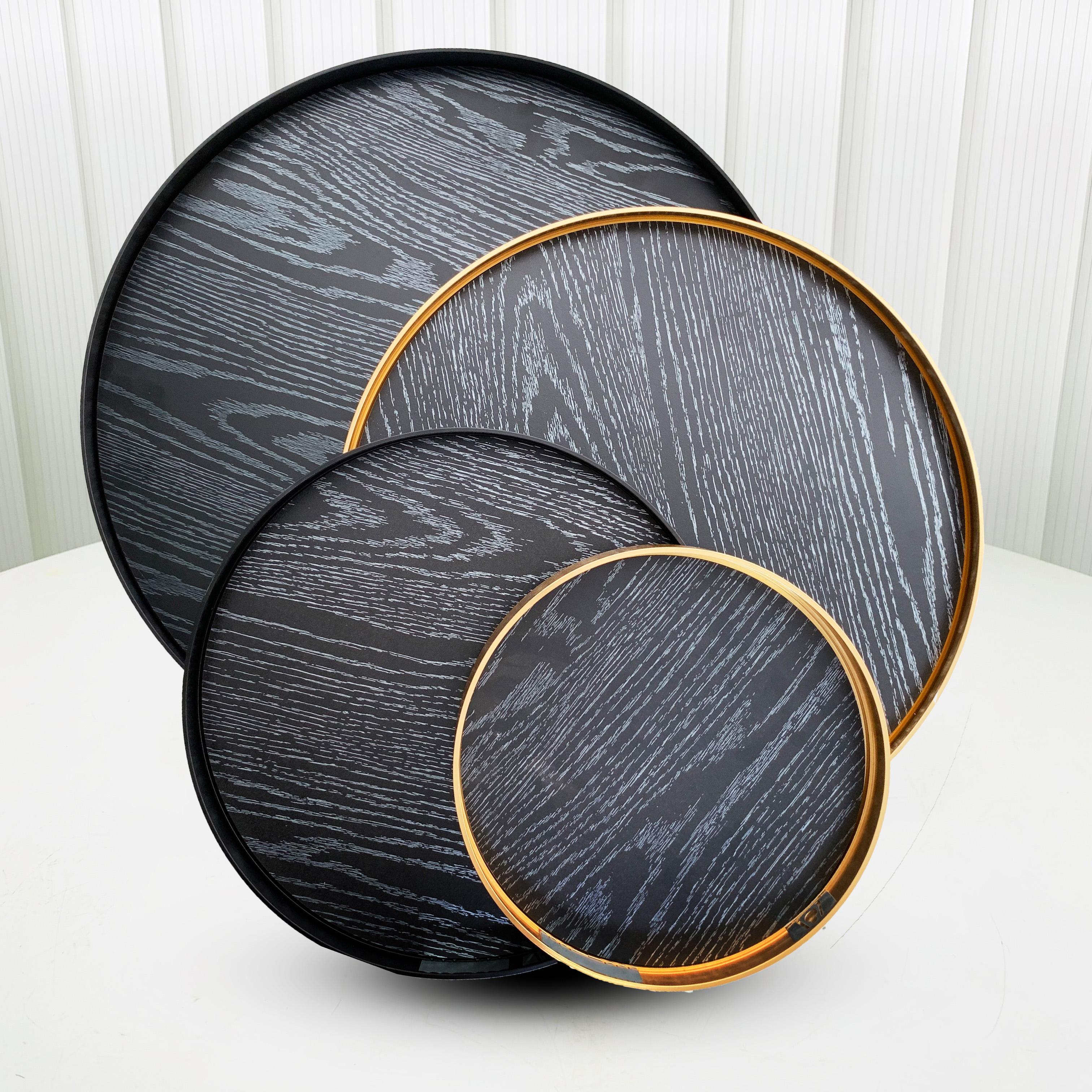 圆盘底盘沙盘底座圆桌中间摆件托盘餐桌盆景装饰空盘景观沙盘托盘