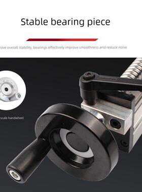 单线轨密封滚珠丝杆直线导轨滑台运动模组手动滑台模组摇轮十字