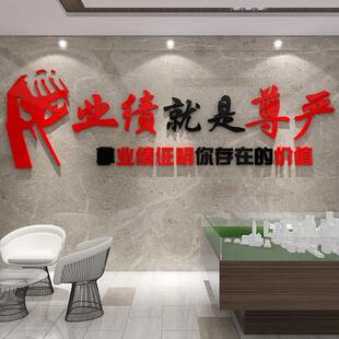 业绩就是尊严房产中介前台背景墙贴氛围布置励志标语销售部文化