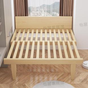 飘窗床架可折叠抽拉伸缩衔接拼接延伸改造床榻榻米带床头靠背定制