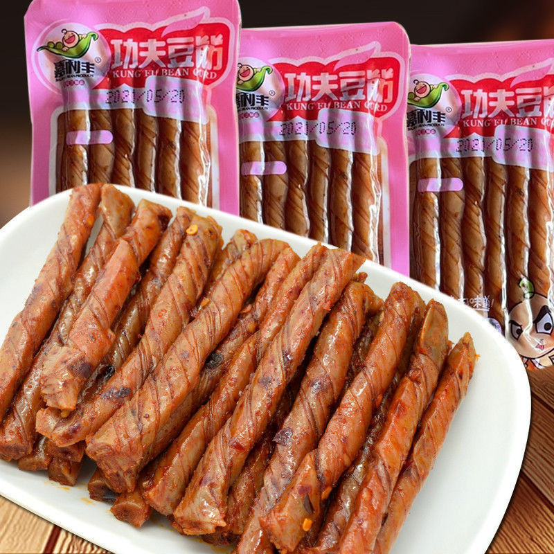 嘉利丰功夫豆筋鸡筋豆卷辣条豆干豆腐干散装麻辣休闲小零食