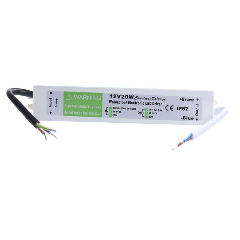 IP67室外监控广告灯箱12V1.7A20W防水驱动开关电源安防亮化变压器