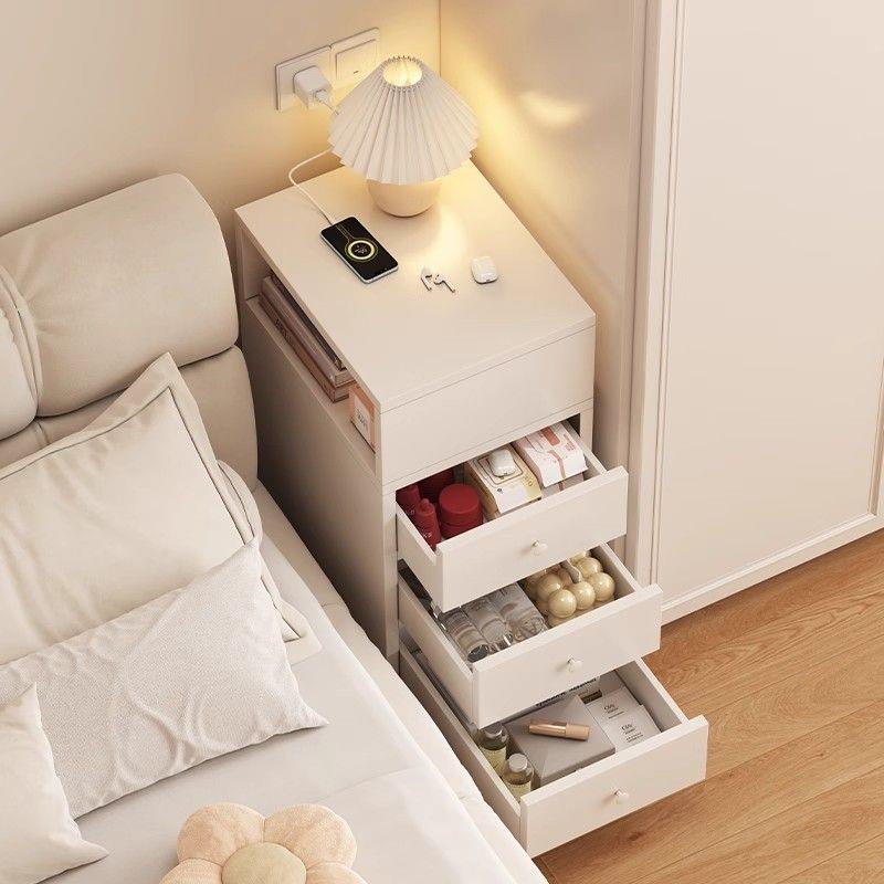 床头柜小型储物收纳柜一体卧室床边极窄夹缝小柜子简易迷你置物架