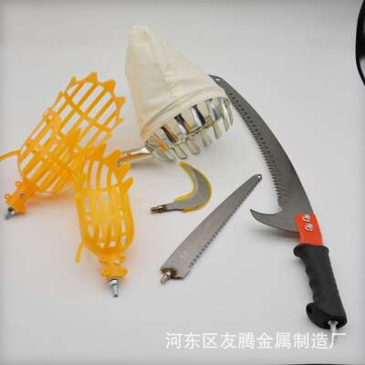 不锈钢摘果器伸缩多功能摘果杆高空不锈钢采摘工具摘柿子芒果神器