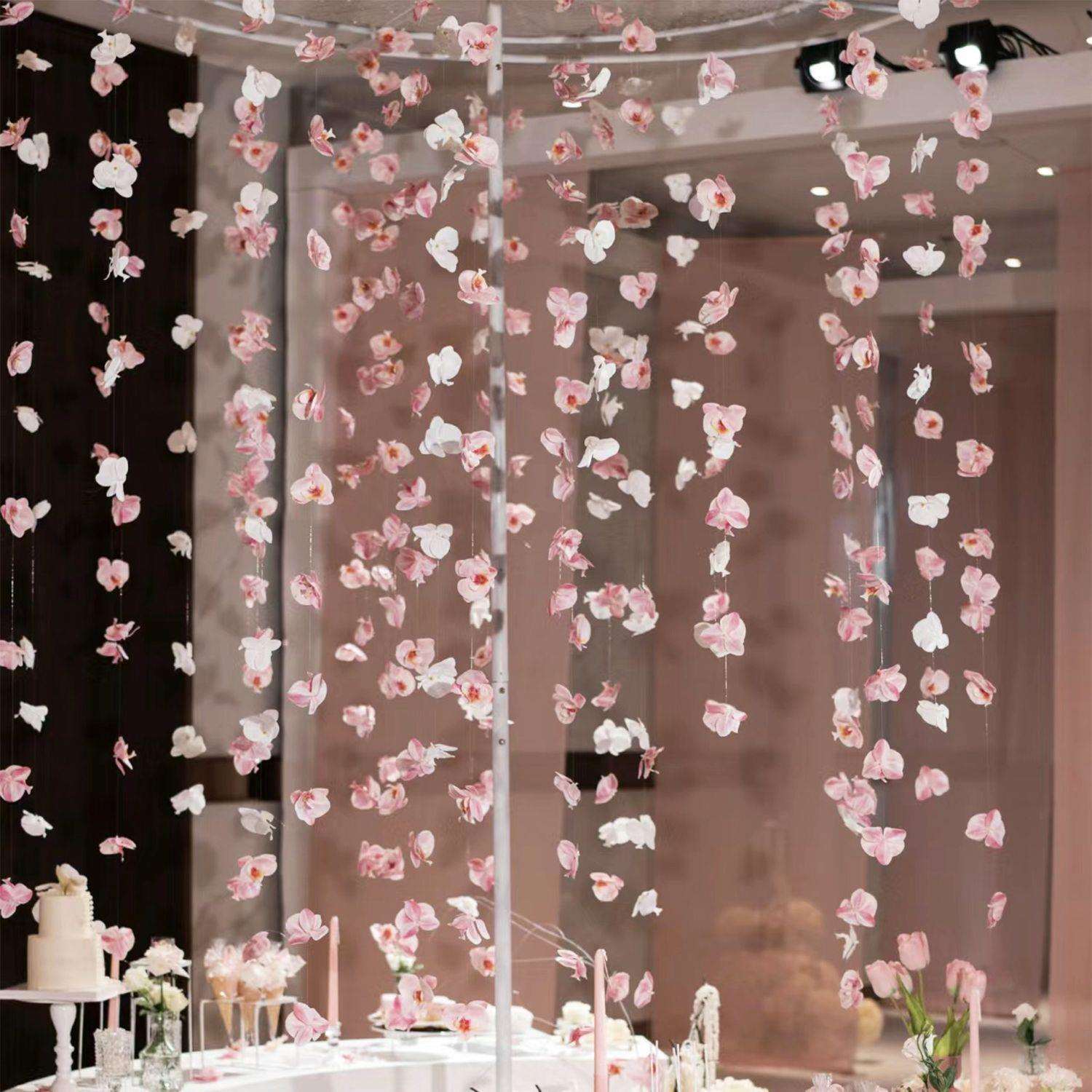 婚房布置套装男方女方结婚新房卧室客厅过道婚礼装饰花朵挂串吊饰