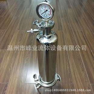 卫生级不锈钢304快装 管道精密过滤器 微孔过滤器 PP滤芯卡箍式