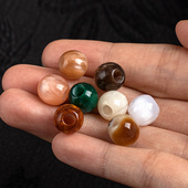 汉服树脂玉珠装 旗袍扣盘扣扣子中式 仿玉石鼓珠纽扣复古唐装 饰辅料