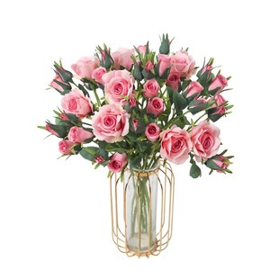 Flower Simulation Artificial Rose Decor 极速@5 BouUquet Head