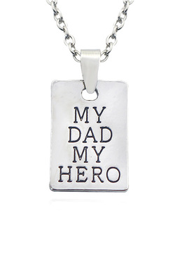 极速Hot Sale Fathers Day Gifts MyE Dad My Hero Pendant Neck