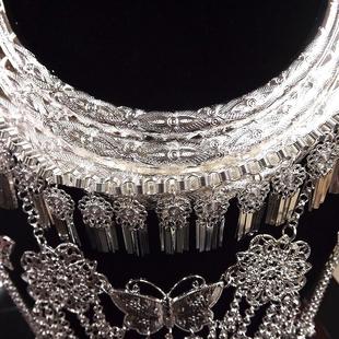 极速项圈民族苗族演出苗风侗族少数银头饰L银饰服饰品项链帽子贵