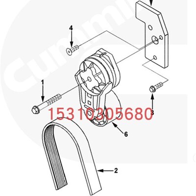新品山推SR16P全液压压路机康明斯配件皮带3040344 T3040443零件
