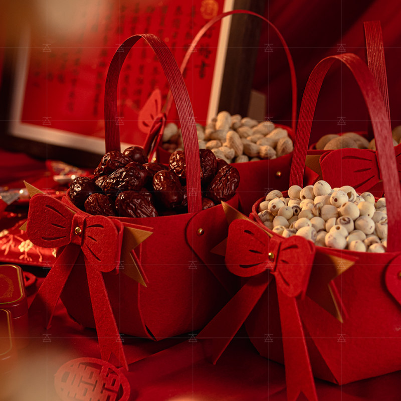 极速早生a贵子篮子无纺布干果篮模具压床摆件婚嫁订婚婚房装饰用,节庆用品/礼品,婚房装扮用品,淘宝优惠券,粉丝福利购,淘宝优惠卷