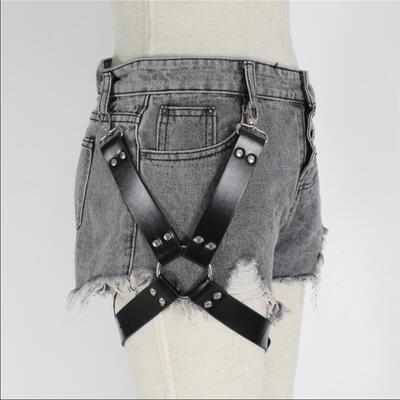 极速Sexy Men Gjoth Pastel Pu Leather Garter Belt Waist Strap